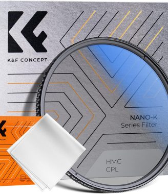 K&F Concept 58mm Circular Polarizer Filter Ultra-Slim 18 Multi-Coated Optical Glass Circular Polarizing Filter for Camera Lenses with Cleaning Cloth (K Series)